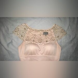 Blush mid length dress